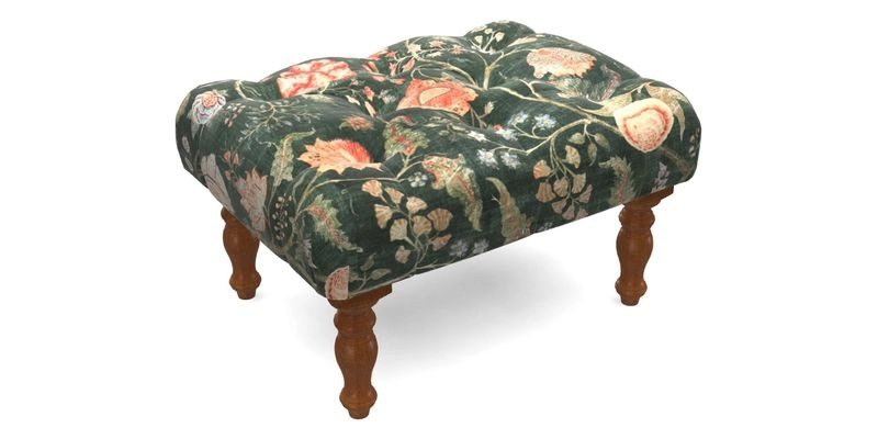 Chelsham Footstool in Two Tone Plain Biscuit