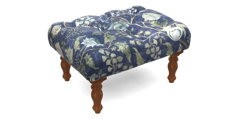 Chelsham Footstool in Two Tone Plain Biscuit