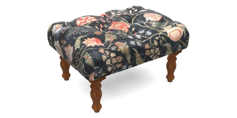 Chelsham Footstool in Two Tone Plain Biscuit