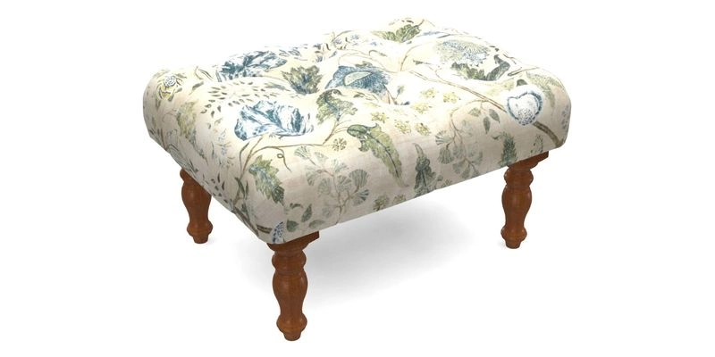 Chelsham Footstool in Two Tone Plain Biscuit