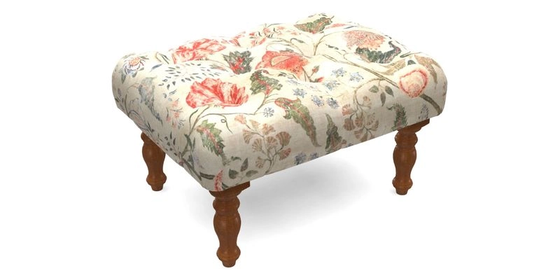 Chelsham Footstool in Two Tone Plain Biscuit