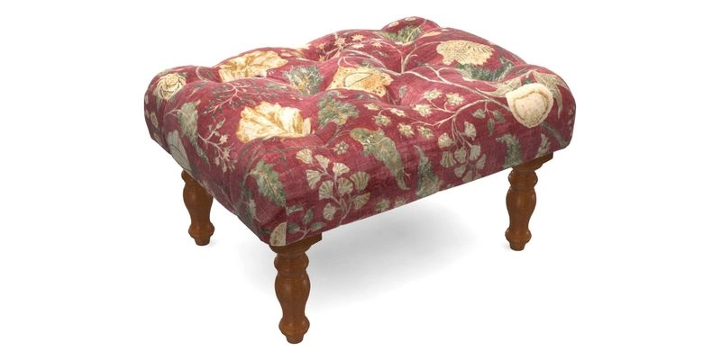 Chelsham Footstool in Two Tone Plain Biscuit