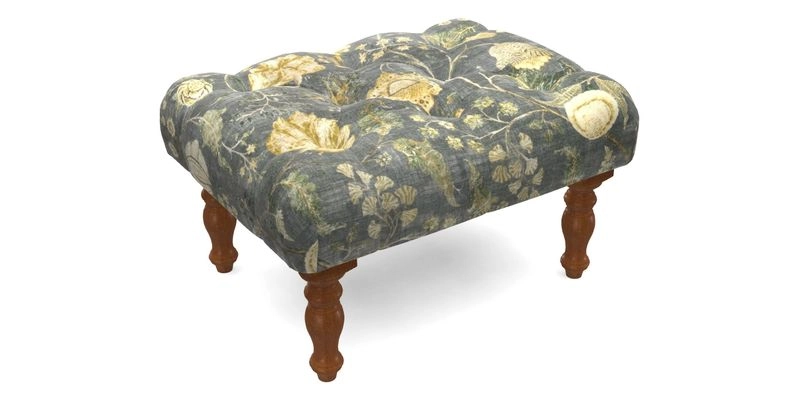 Chelsham Footstool in Two Tone Plain Biscuit