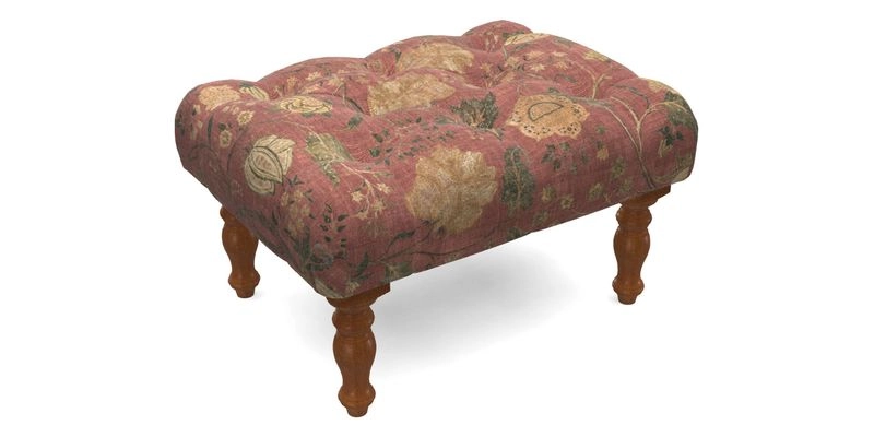 Chelsham Footstool in Two Tone Plain Biscuit