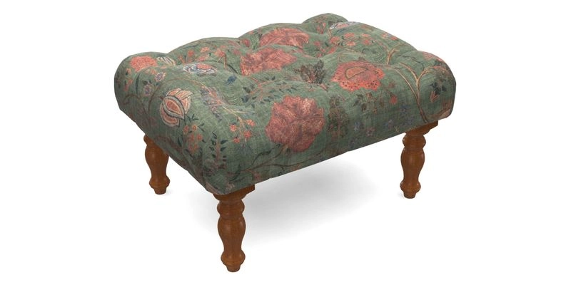 Chelsham Footstool in Two Tone Plain Biscuit