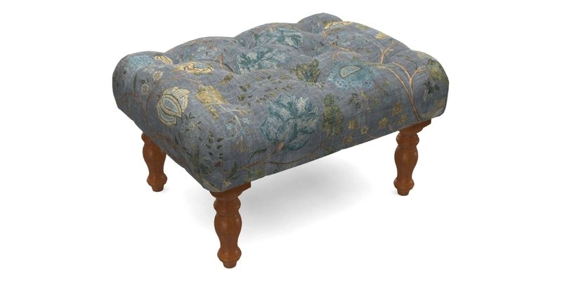 Chelsham Footstool in Two Tone Plain Biscuit