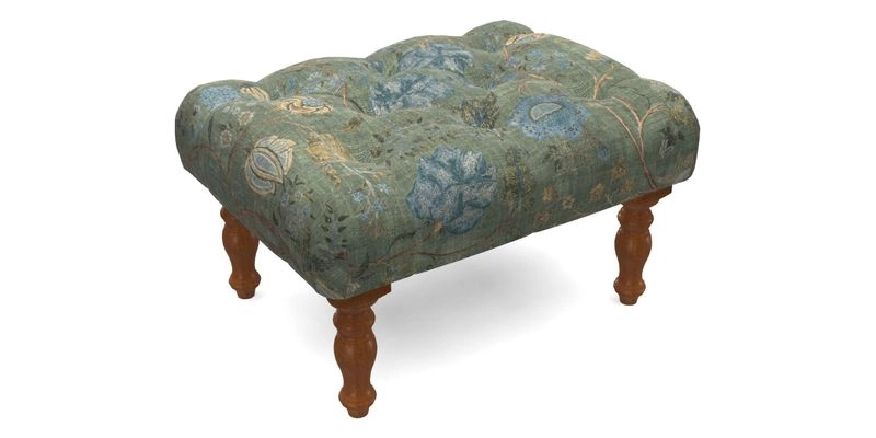 Chelsham Footstool in Two Tone Plain Biscuit