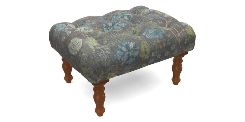Chelsham Footstool in Two Tone Plain Biscuit