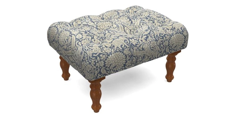 Chelsham Footstool in Two Tone Plain Biscuit