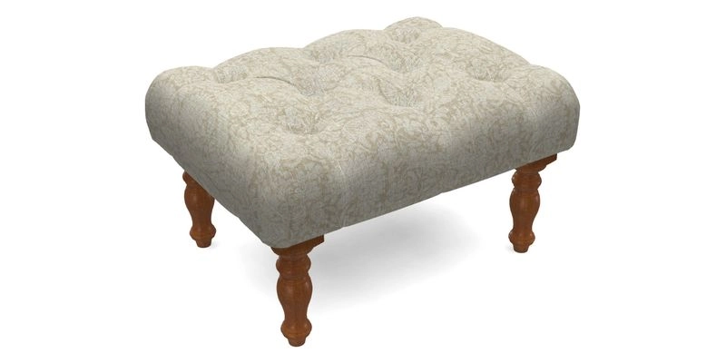 Chelsham Footstool in Two Tone Plain Biscuit