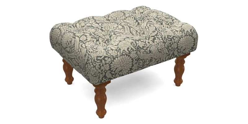 Chelsham Footstool in Two Tone Plain Biscuit