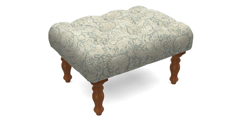Chelsham Footstool in Two Tone Plain Biscuit