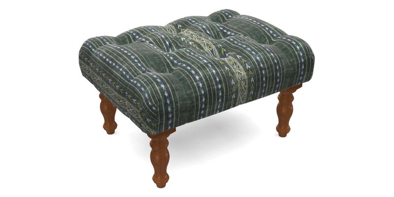 Chelsham Footstool in Two Tone Plain Biscuit