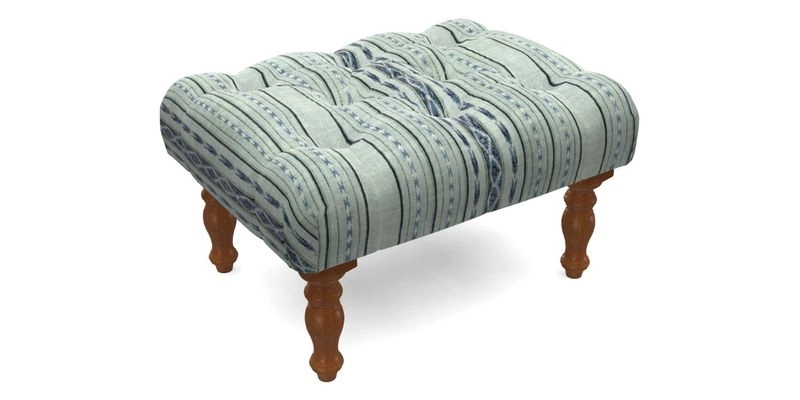 Chelsham Footstool in Two Tone Plain Biscuit