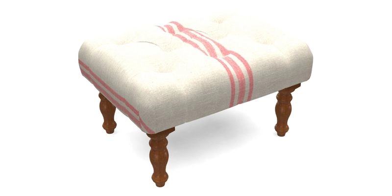 Chelsham Footstool in Two Tone Plain Biscuit