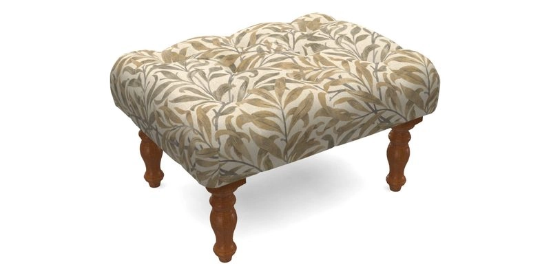 Chelsham Footstool in Two Tone Plain Biscuit