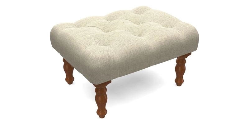 Chelsham Footstool in Two Tone Plain Biscuit