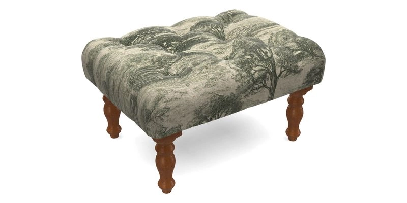 Chelsham Footstool in Two Tone Plain Biscuit