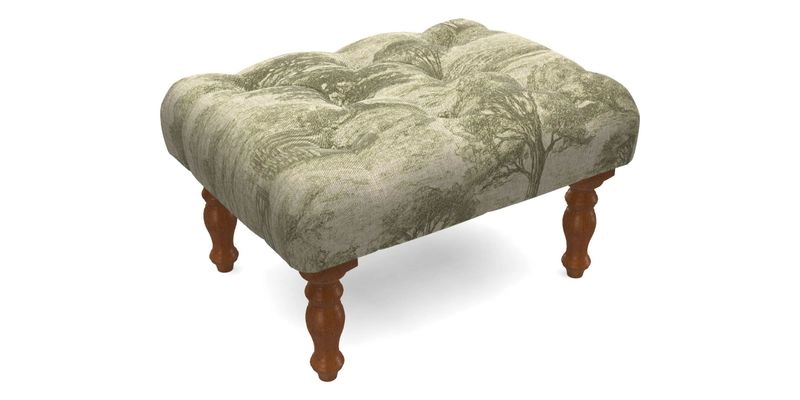 Chelsham Footstool in Two Tone Plain Biscuit