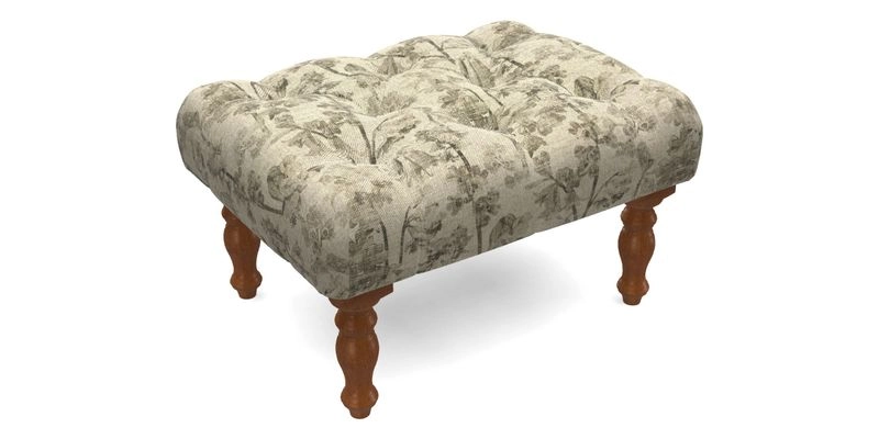 Chelsham Footstool in Two Tone Plain Biscuit