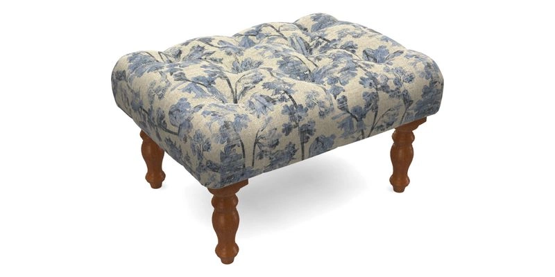 Chelsham Footstool in Two Tone Plain Biscuit