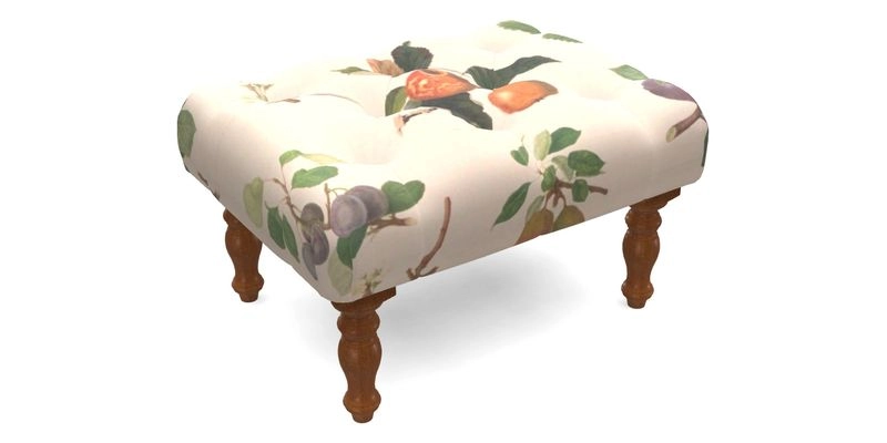 Chelsham Footstool in Two Tone Plain Biscuit