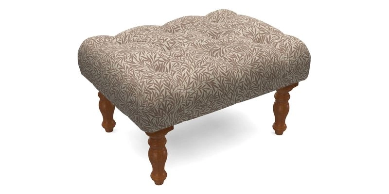 Chelsham Footstool in Two Tone Plain Biscuit