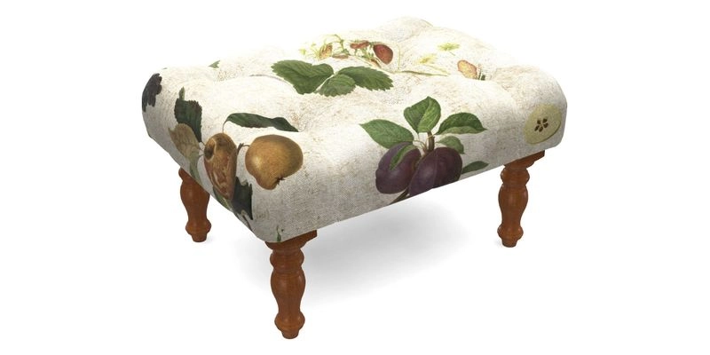 Chelsham Footstool in Two Tone Plain Biscuit