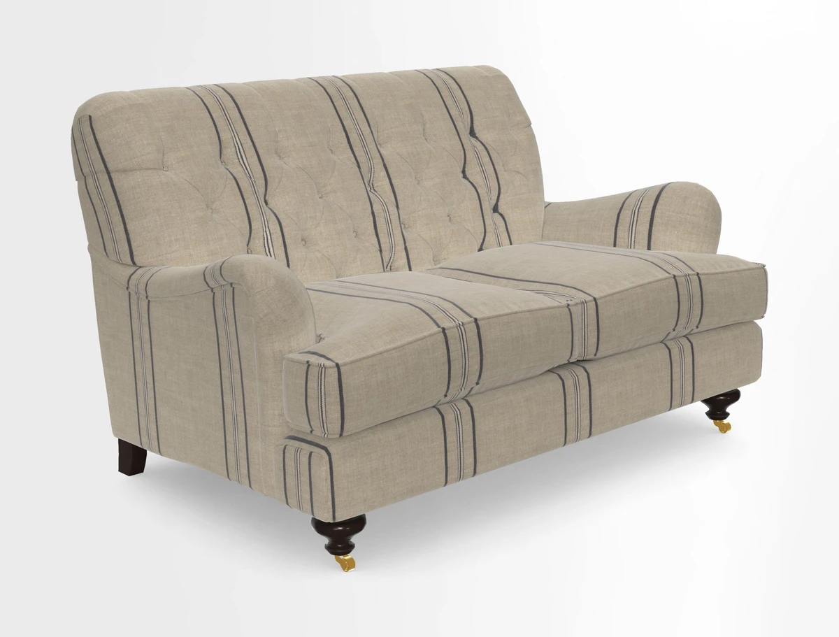 Chiddingfold 3 Seater Sofa in Omega Velvet Tawny Velvet and V&A Threads of India Regal Arabesque Flame with scatters in Sulawesi Splendour Jasper