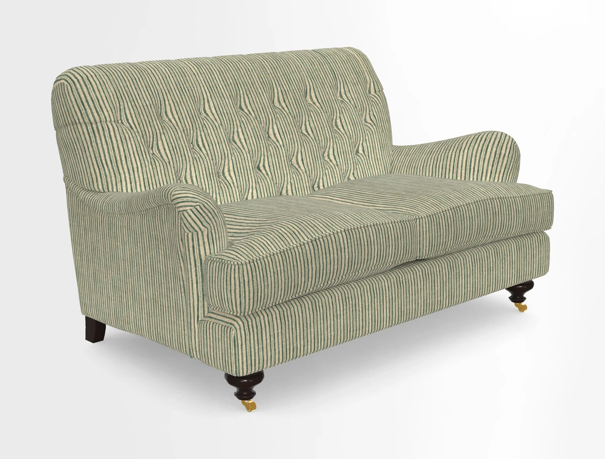 Chiddingfold 3 Seater Sofa in Omega Velvet Tawny Velvet and V&A Threads of India Regal Arabesque Flame with scatters in Sulawesi Splendour Jasper
