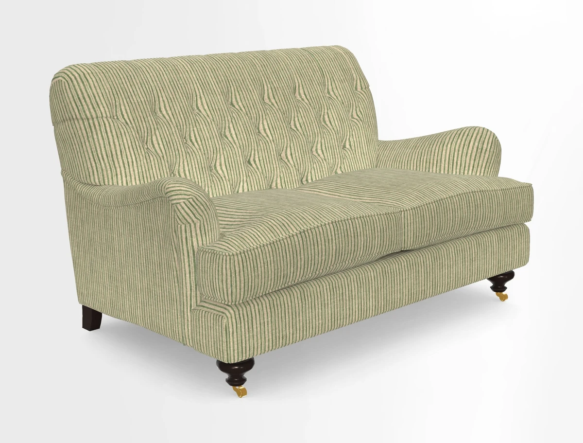 Chiddingfold 3 Seater Sofa in Omega Velvet Tawny Velvet and V&A Threads of India Regal Arabesque Flame with scatters in Sulawesi Splendour Jasper
