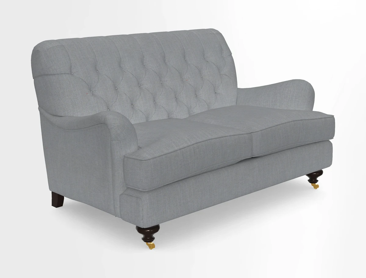 Chiddingfold 3 Seater Sofa in Omega Velvet Tawny Velvet and V&A Threads of India Regal Arabesque Flame with scatters in Sulawesi Splendour Jasper