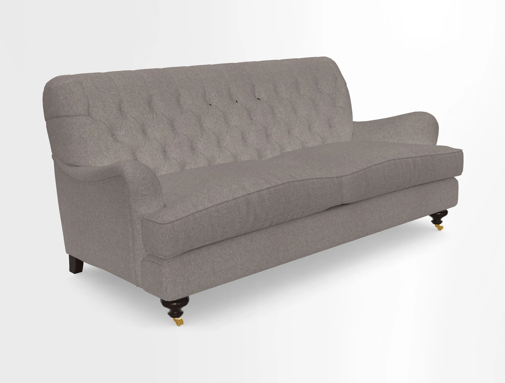 Chiddingfold 3 Seater Sofa in Omega Velvet Tawny Velvet and V&A Threads of India Regal Arabesque Flame with scatters in Sulawesi Splendour Jasper