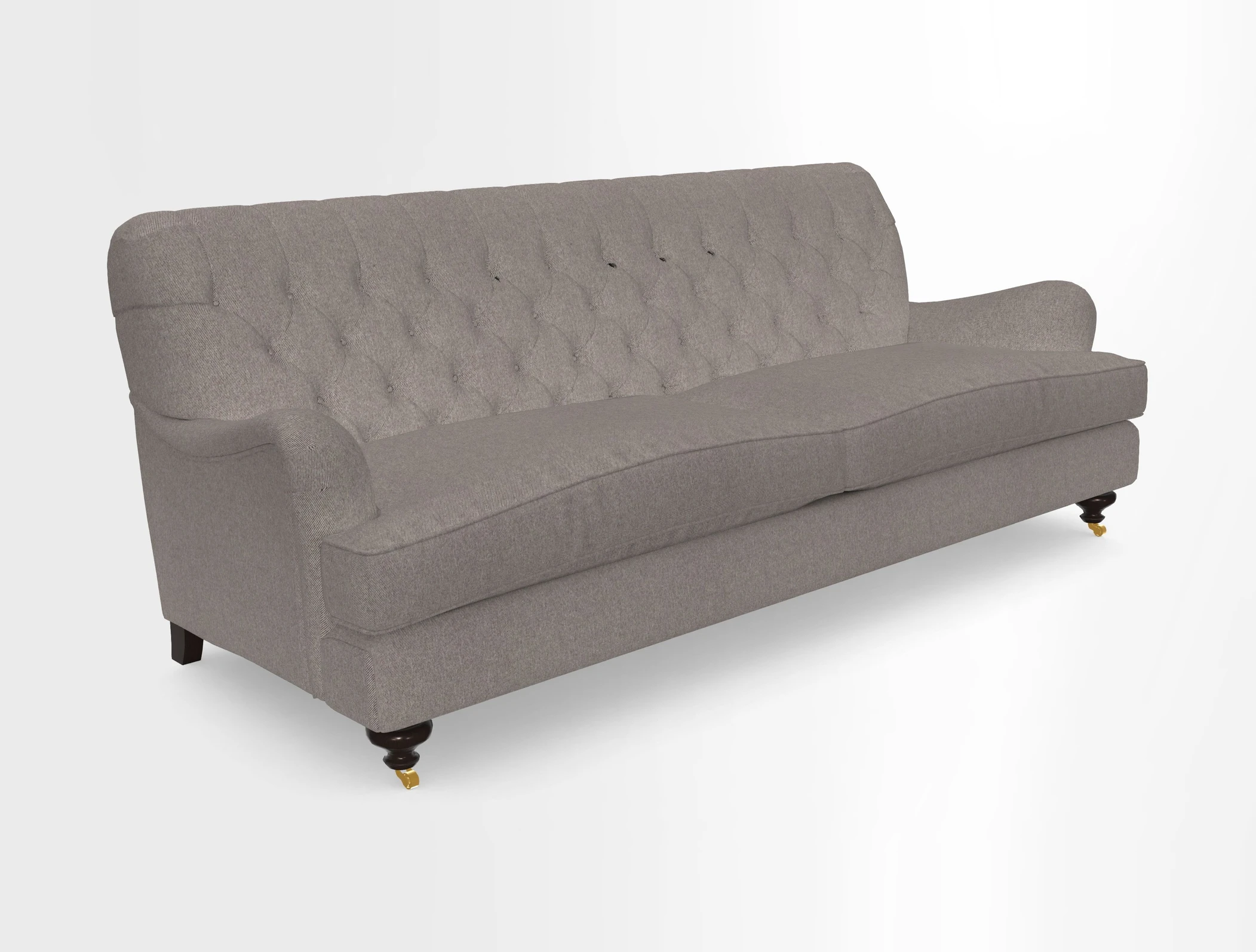 Chiddingfold 3 Seater Sofa in Omega Velvet Tawny Velvet and V&A Threads of India Regal Arabesque Flame with scatters in Sulawesi Splendour Jasper
