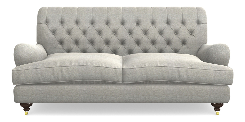 Product photograph of Chiddingfold 3 Seater Sofa In Textured Velvet - Silver from Sofas and Stuff Limited