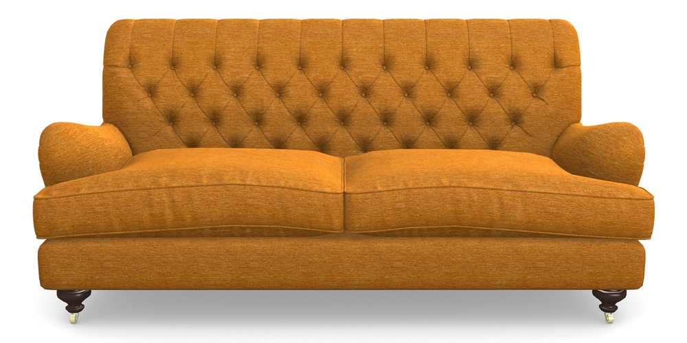 Product photograph of Chiddingfold 3 Seater Sofa In Textured Velvet - Turmeric from Sofas and Stuff Limited