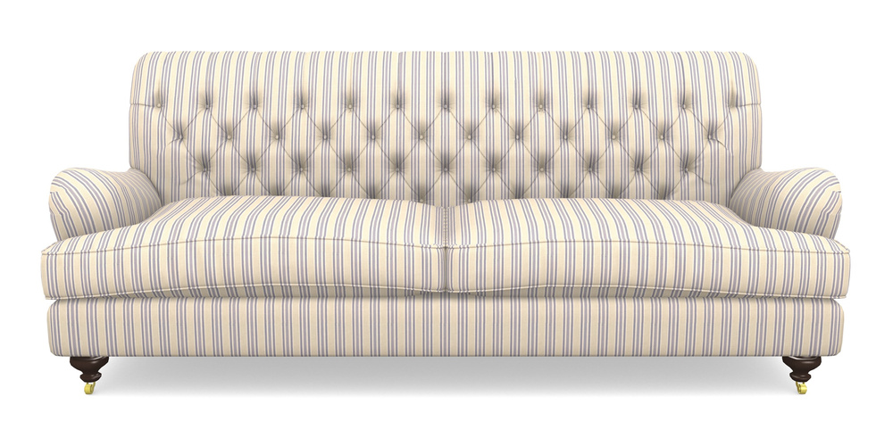 Product photograph of Chiddingfold 4 Seater Sofa In Cloth 22 - Racing Stripes Ayr - Blueberry from Sofas and Stuff Limited