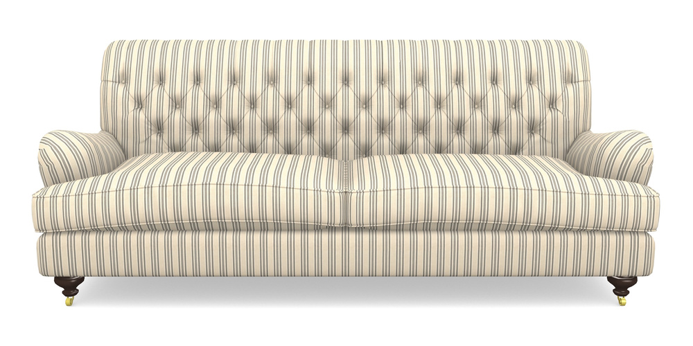 Product photograph of Chiddingfold 4 Seater Sofa In Cloth 22 - Racing Stripes Ayr - Charcoal from Sofas and Stuff Limited