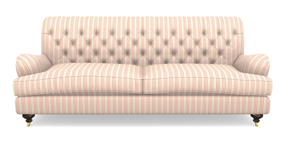 Product photograph of Chiddingfold 4 Seater Sofa In Cloth 22 - Racing Stripes Ayr - Cherry from Sofas and Stuff Limited