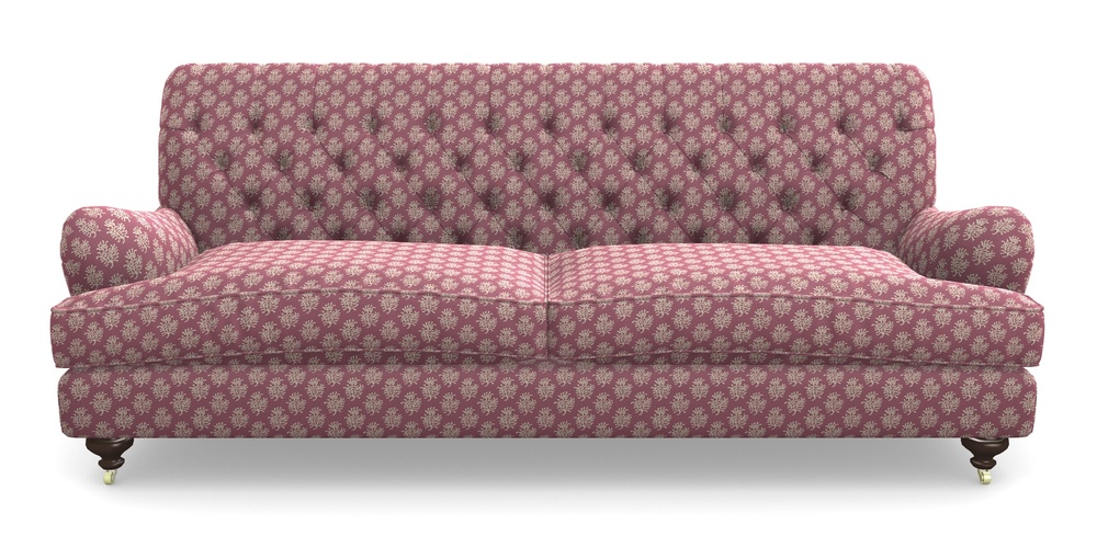 Product photograph of Chiddingfold 4 Seater Sofa In Cloth 21 - Coral 1 - Cassis from Sofas and Stuff Limited