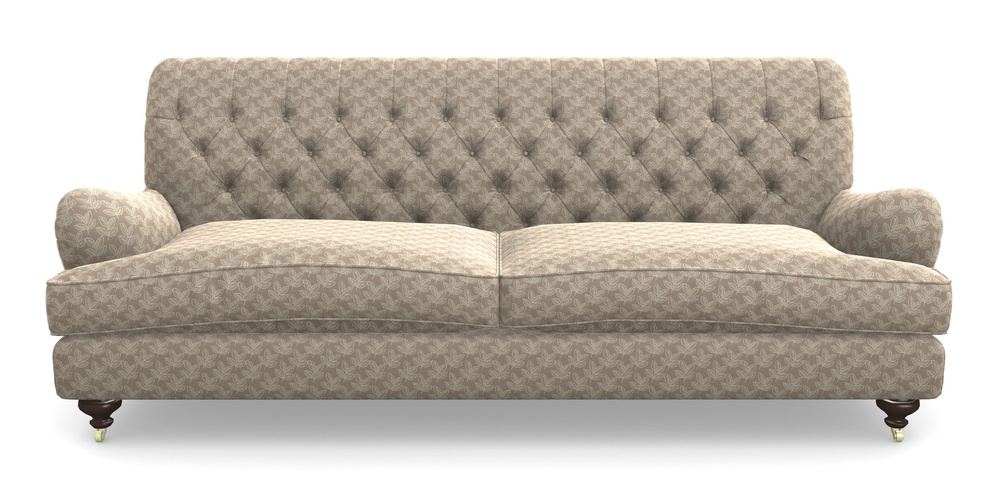 Product photograph of Chiddingfold 4 Seater Sofa In Cloth 21 - Decorative Leaf - Beech from Sofas and Stuff Limited