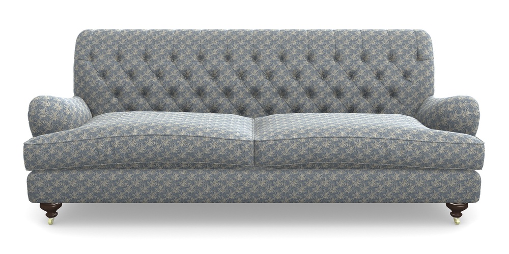 Product photograph of Chiddingfold 4 Seater Sofa In Cloth 21 - Decorative Leaf - Bilberry from Sofas and Stuff Limited