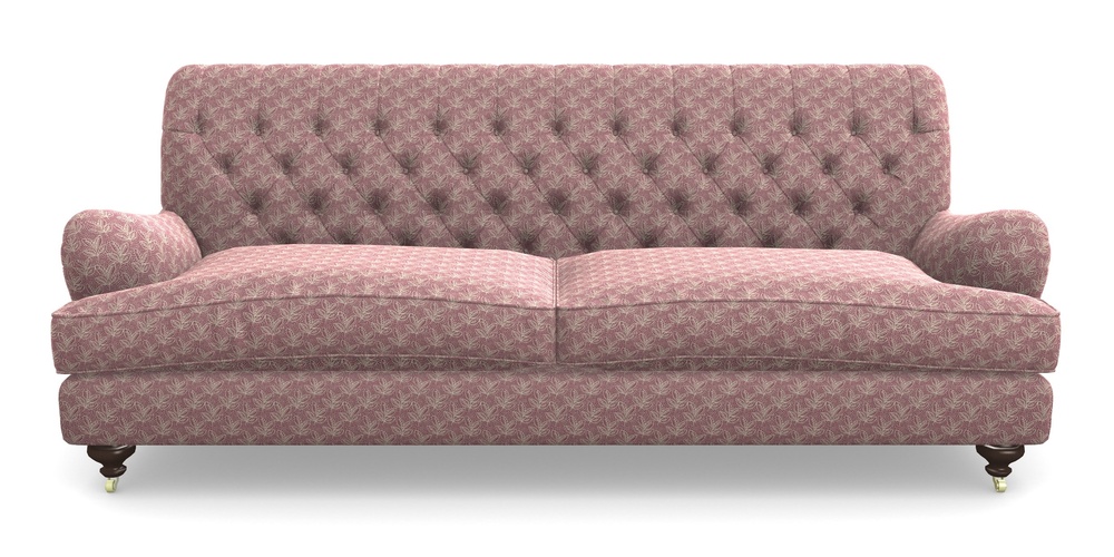 Product photograph of Chiddingfold 4 Seater Sofa In Cloth 21 - Decorative Leaf - Cassis from Sofas and Stuff Limited