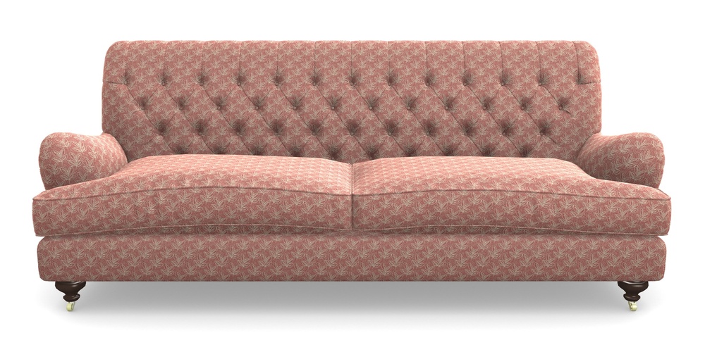 Product photograph of Chiddingfold 4 Seater Sofa In Cloth 21 - Decorative Leaf - Ginger Snap from Sofas and Stuff Limited