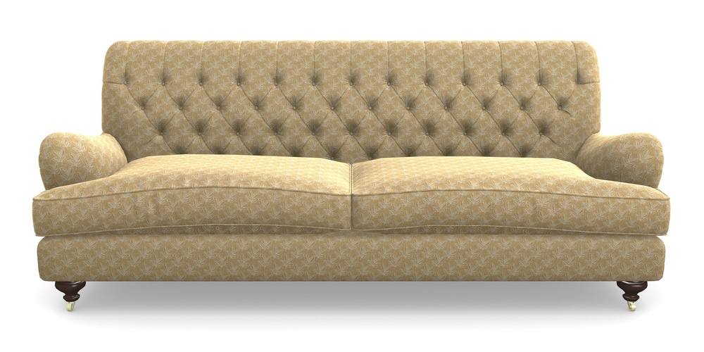 Product photograph of Chiddingfold 4 Seater Sofa In Cloth 21 - Decorative Leaf - Quince from Sofas and Stuff Limited