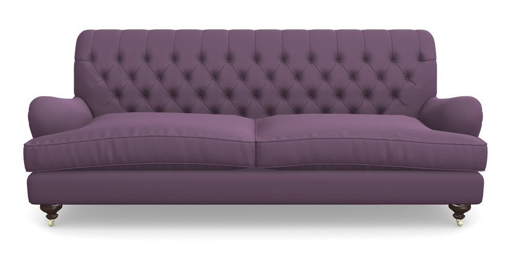 Product photograph of Chiddingfold 4 Seater Sofa In Clever Glossy Velvet - Blackcurrant from Sofas and Stuff Limited