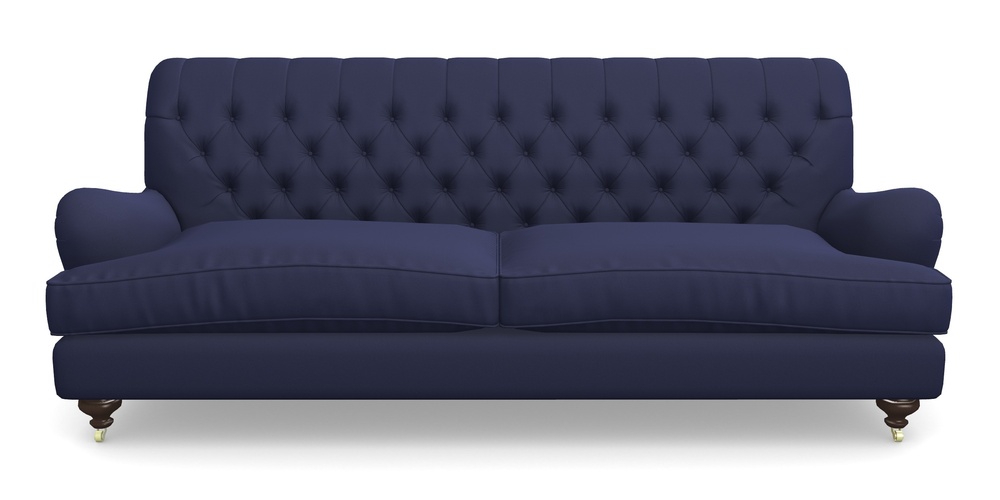 Product photograph of Chiddingfold 4 Seater Sofa In Clever Glossy Velvet - Navy from Sofas and Stuff Limited