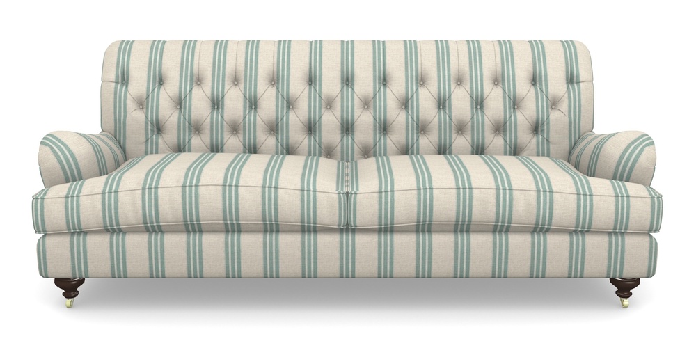 Product photograph of Chiddingfold 4 Seater Sofa In Cloth 18 Stripes - Bengal - Basil from Sofas and Stuff Limited