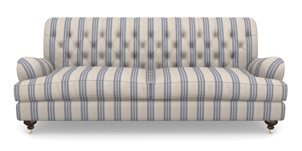 Product photograph of Chiddingfold 4 Seater Sofa In Cloth 18 Stripes - Bengal - Indigo from Sofas and Stuff Limited