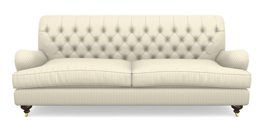 Product photograph of Chiddingfold 4 Seater Sofa In Cotton Stripe - Grey from Sofas and Stuff Limited